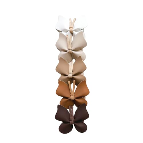 5 Stück/Set Mädchen Schmetterling Haarspange Handgemachte PU Leder Haarnadeln Solide Haarnadeln Baby Haarschmuck Kinder von Gramigg