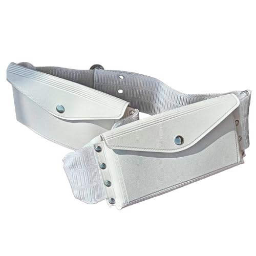 Arabischer Hadsch-Gürtel, Hüfttasche für Männer, Gebet, leicht, arabischer Hadsch, verstellbar, mit 2 Taschen, Gebetstasche, leicht, weiß, Einheitsgröße, Mass Beauty von Gramigg