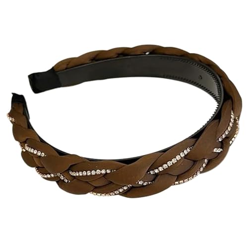 Elegantes, geflochtenes Haarband für Damen, modisches Haarband, Party, Hochzeit, Kopfbedeckung für verschiedene Frisuren, Mädchen-Stirnband von Gramigg