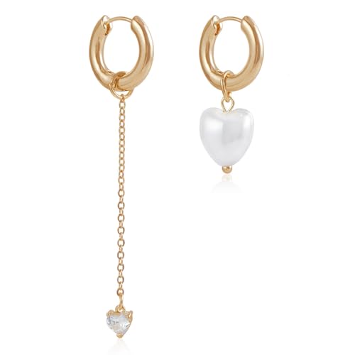 Elegantes Asymmetrisches Herz Quasten Pendellohrohrringe Party Tragen Ohrschnallen Elegante Dangle Ohrbedeckung Schmuck Für Frauen Mädchen Herzförmige Ohrringe von Gramigg