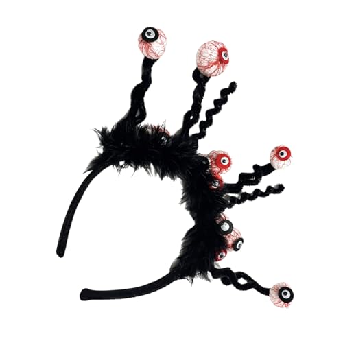 Explodierender Augapfel-Haarreif, Halloween, Party, Kostüm, Requisiten, Pfeifenreiniger, Stirnband, Punk-Haarband, Familientreffen, Kopfbedeckung von Gramigg