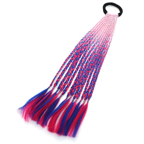 Farbige Zöpfe, Haarverlängerungen mit Bändern, geflochtenes Kunsthaarteil, Pferdeschwanz, Haarschmuck für Damen Farbige Zöpfe, Haarverlängerungen mit Bändern, geflochtenes Kunsthaarteil, Pferdeschwanz, Haarschmuck für Damen von Gramigg