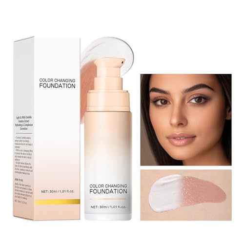 Farbwechsel Fundiertes Flüssiges Basis Make Up Vollbedeckung Concealer Häute Falten & Linien Frauen Mädchen Farbwechseln Flüssiger Basis Make Up Änderung Ihres Hauttones von Gramigg