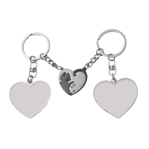 Gramigg 2 Teile Sublimation Rohlanks Schlüsselanhänger Doppelseitig Rotatable Photo Keyring Accessoire Für Customes Erstellung Täglich von Gramigg