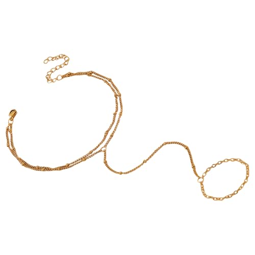 Gramigg Einfache Handkette mit Perlen, Metallkette, Schmuck, geeignet für Frauen und Mädchen, als Geschenk für Schichtringe, Einheitsgröße, Wie beschrieben, Wie beschrieben von Gramigg