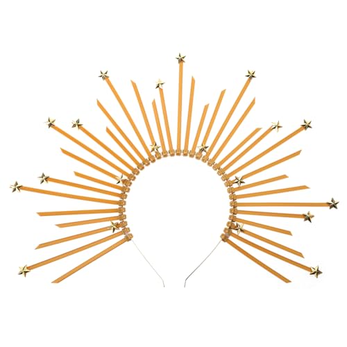 Gramigg Gold Crowns Hair Bands Cosplay Göttin Kopfschmuck Crowns Party Halloween Kostüm Feuchtigkeit von Gramigg