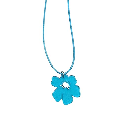 Gramigg Halskette mit unregelmäßigem Blumenanhänger, modische Acrylkette, Halsband, Halsband, Schmuck, Blumenanhänger, Halskette für Herren Gramigg Halskette mit unregelmäßigem Blumenanhänger, modische Acrylkette, Halsband, Halsband, Schmuck, Blumenanhänger, Halskette für Herren von Gramigg