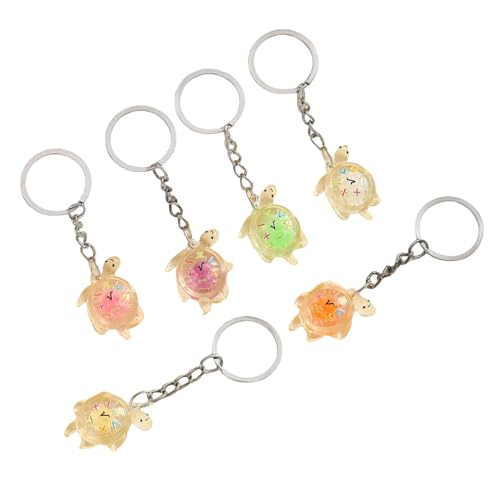 Gramigg Mode Leuchtende Farbenfrohe Schildkrötenschlüsselkettenanhänger Stabiler Harzlegierung 6 Farbe Einfach Zu Verwendende Stilvolle Outfits von Gramigg
