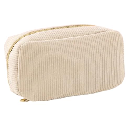 Gramigg Multifunktionales Federmäppchen aus Cord mit großem Fassungsvermögen, tragbare Stiftebeutel, Stift-Organizer, Tasche, Reise-Make-up, Schulbox mit Fächern, C von Gramigg