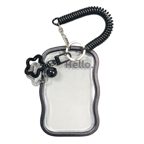 Gramigg Photokardhalter Mit Schlüsselbund Silikon Photo Card Protector Identity Card Anhänger Keychain Für Women ID Kartenhalter Beschützer von Gramigg