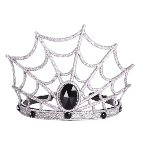 Gramigg Schimmerndes Puder Spiderwebs Queen Stirnband Maskerade Kopfschmuck für Mottoparty und Halloween von Gramigg