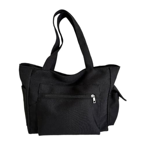 Gramigg Stilvolle Nylon-Schultertasche mit großem Fassungsvermögen, geräumige Designs für Reisen, Einkaufen und Arbeit, Schwarz Gramigg Stilvolle Nylon-Schultertasche mit großem Fassungsvermögen, geräumige Designs für Reisen, Einkaufen und Arbeit, Schwarz von Gramigg