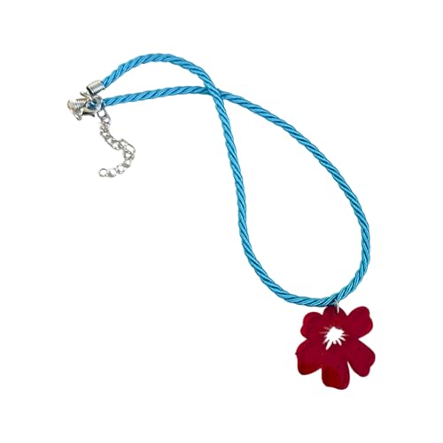 Gramigg Verstellbare Acrylkette Mit Lebendiger Blumen Dekoration Für Stilvolle Frauen Suchen Individuality Casual Wear Trendy Damen Halskette von Gramigg