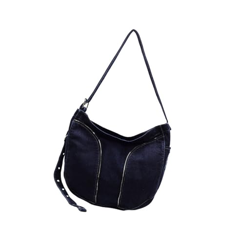 Großkapazität Messengerbeutel Für Frauen Reißverschlüsse Handtasche Denims Crossbody Pendeln Lässige Schulter Retro Jeans Crossbody Für Frauen Große Kapazität Schulter Reißverschlüsse Handtasche von Gramigg