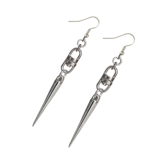Leichte gotische Spikes-Ohrringe mit mystischem Mond und Stern, handgefertigter Ohrschmuck für Musikfestivals und Veranstaltungen, coole geheimnisvolle Ohrringe, Einheitsgröße, Wie beschrieben, Wie von Gramigg