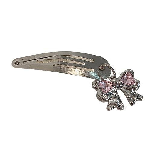 Loves Clip Haarspange Herz Haarspange Strass Schleife Haarnadel Kopfbedeckung Wortclip Haarschmuck von Gramigg