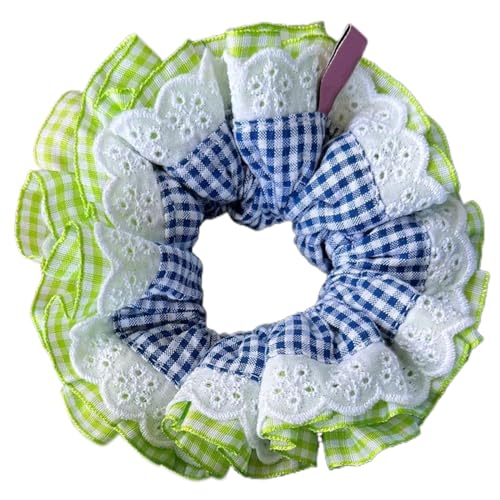 Mehrschichtige Spitzen-Haargummis, Hochsteckfrisuren, übergroßes Haargummi, elegantes Haargummi, für Damen, Pferdeschwanzhalter, handgefertigt, elastisch von Gramigg