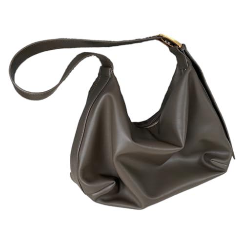 Mode Tägliche Umhängetasche PU Leder Feste Farbe Großkapazität Crossbody Handtasche Mit Geräumigen Fächern Einkaufstasche von Gramigg