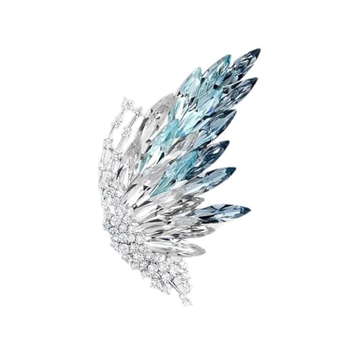 Modische Schmetterlings-Brosche mit farbiger Legierungsbasis, stabile Anstecknadel für formelle oder legere Outfits, trendiger Retro-Schmuck mit Diamant-Akzent von Gramigg