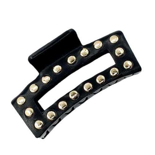 Modische rechteckige Haarklammer mit Nieten, Punk-Stil, Haarschmuck für Damen und Mädchen von Gramigg
