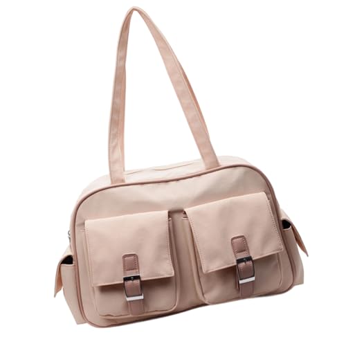 Praktische Tasche mit Griff, große Kapazität, modische Nylon-Schultertasche, lässige Handtasche für Einkaufen, Büro, Reisen, praktische Pendler aus Nylon, a, One Size von Gramigg