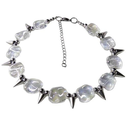 Punk-Schlüsselbein-Ketten, Nieten-Halskette, Ornament für weibliche Gothic-Kleidung, Schmuck, verstellbare Kette Punk-Schlüsselbein-Ketten, Nieten-Halskette, Ornament für weibliche Gothic-Kleidung, Schmuck, verstellbare Kette von Gramigg