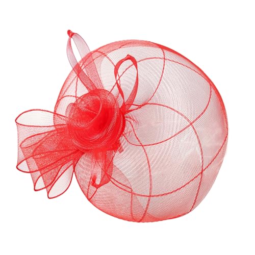 Verstellbare Teaparty-Kopfbedeckung für Frauen mit durchsichtigem Tüll-Blumen-Design, Brautparty, Haarspange für Hochzeitsveranstaltungen von Gramigg