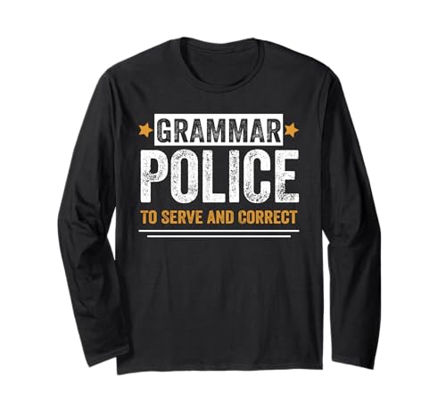 Grammar Police Gifts Herren und Damen Cop Lustiges Kostüm Langarmshirt Grammar Police Gifts Herren und Damen Cop Lustiges Kostüm Langarmshirt von Grammar Police Apparel
