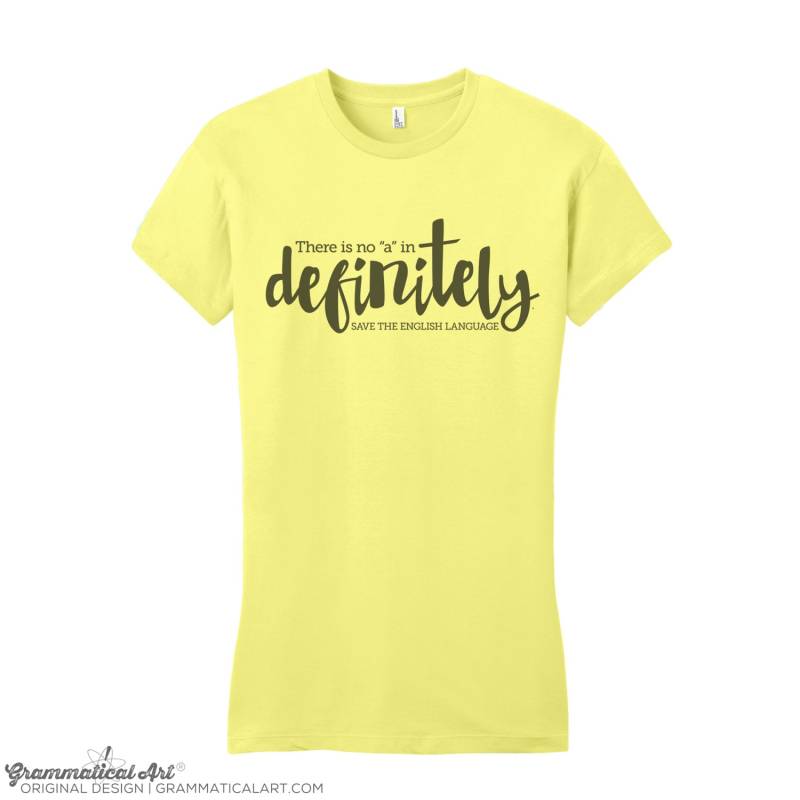 Auf Jeden Fall Richtiges Rechtschreibshirt Herren T-Shirt Damen Englisch Lehrer Geschenk Für Cool Lustiges Shirt Mann Grammatik von GrammaticalArt