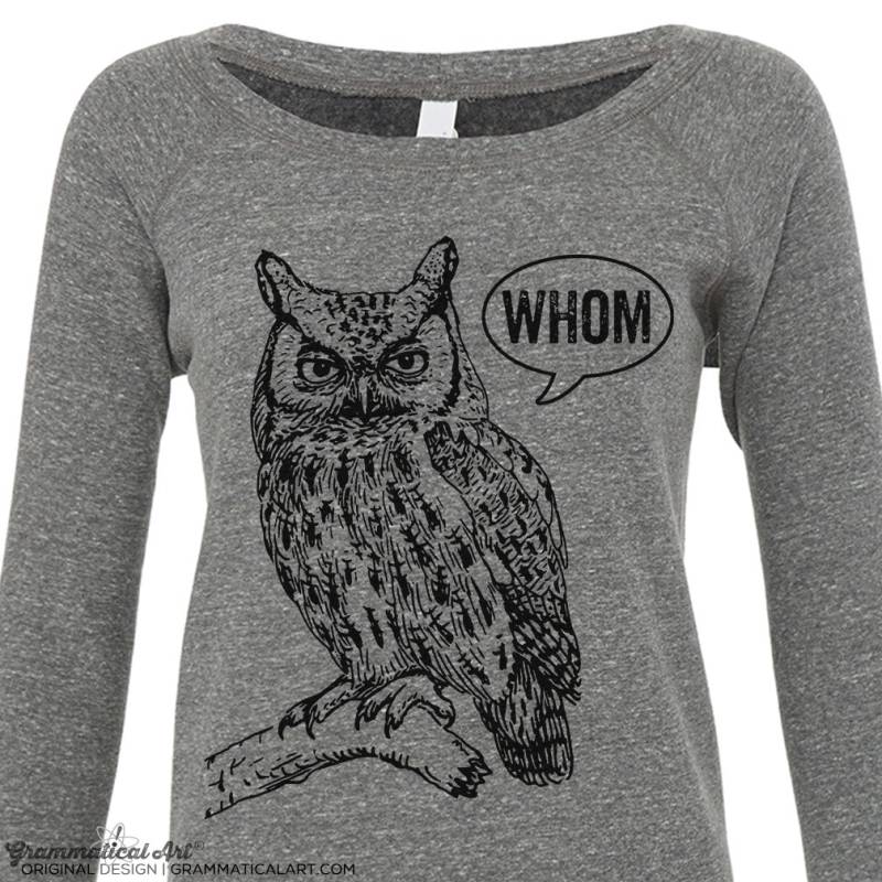Comfy Sweatshirt Sweater Who Whom Owl Womens English Teacher Gift For Teachers Editor Copywriter Grammar Comfy Sweatshirt Sweater Who Whom Owl Womens English Teacher Gift For Teachers Editor Copywriter Grammar von GrammaticalArt