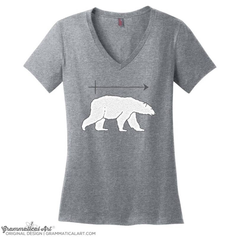 Eisbär Shirt Wissenschaft Damen V Hals T-Shirts Frauen in Witze Punny Shirts Lehrer Geschenke Für Lab von GrammaticalArt
