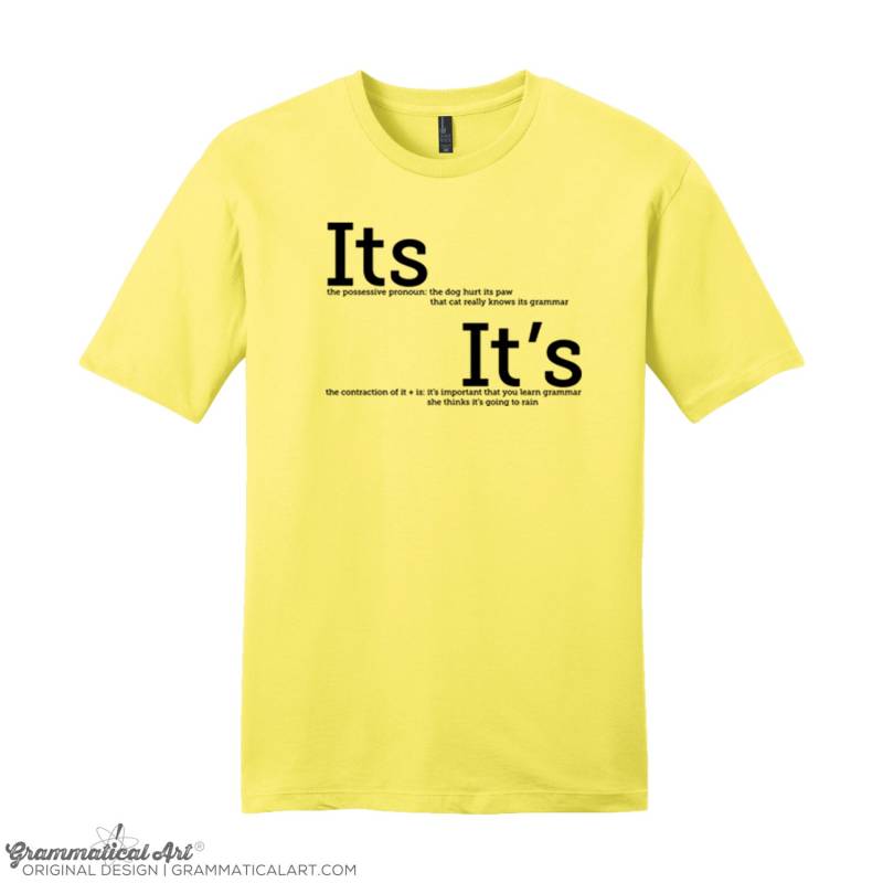 Grammar Shirt Its It Es Men Cool Nerdy T-Shirt Funny Geekery Englisch Witz Geeky Geschenke Für Lehrer Typography Tshirt von GrammaticalArt