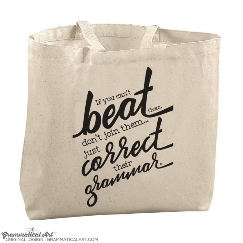 Grammar Tote Large Totes Beach Bags Canvas Bag Wiederverwendbare Einkaufstasche Lehrertasche Geschenke Für Lehrer Korrigieren Ihre Grammatik von GrammaticalArt
