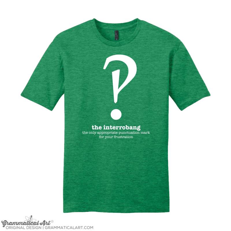 Lustiges Interrobang Grammar Shirt Zeichenshirt Englisch Lehrer Herrengymnastik Geschenke Für Bibliothekar Typografie Tshirt von GrammaticalArt