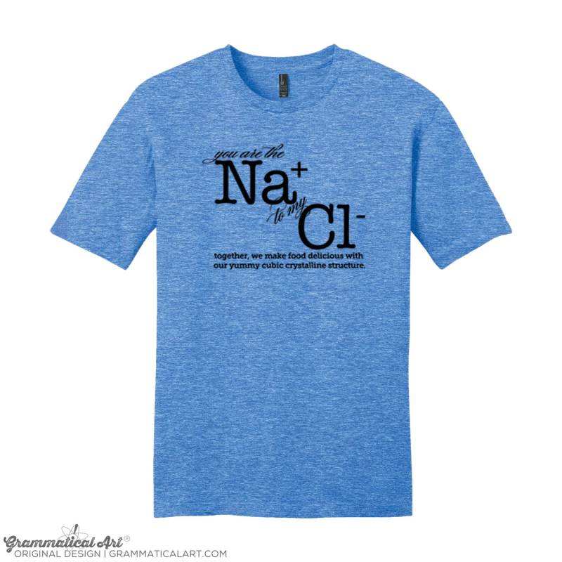 Nerdy Chemie Shirt Lustige Wissenschaft Natrium Witz Lehrer Geschenke Für Liebe Blau von GrammaticalArt