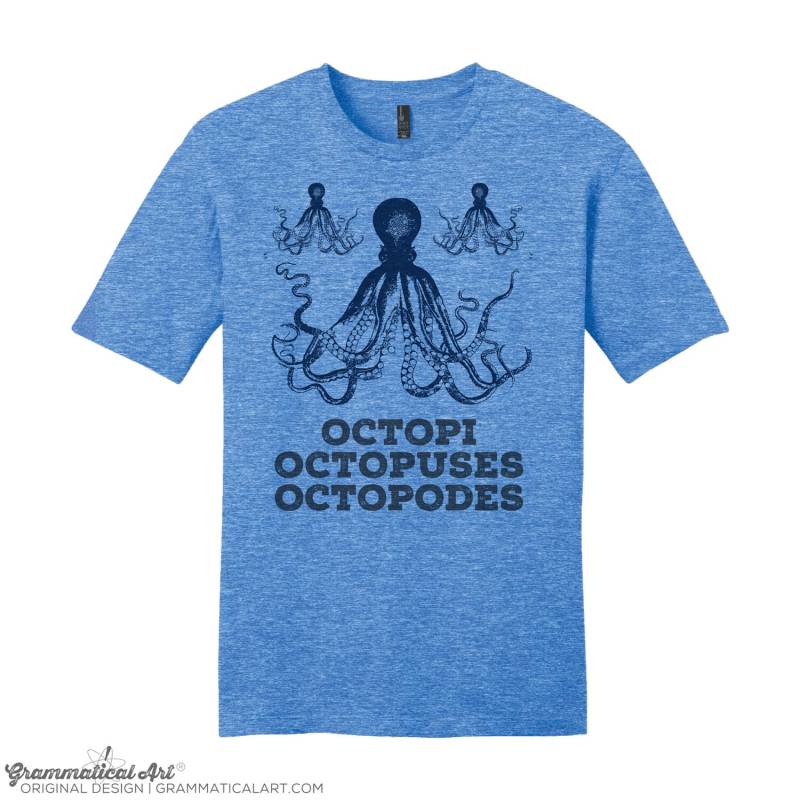 Oktopus Shirt Oktopi Oktopodes Oktopuss Plural Lustiges Herren Sarkastisch Hipster Funny Cool Bunt Amerikanisch von GrammaticalArt