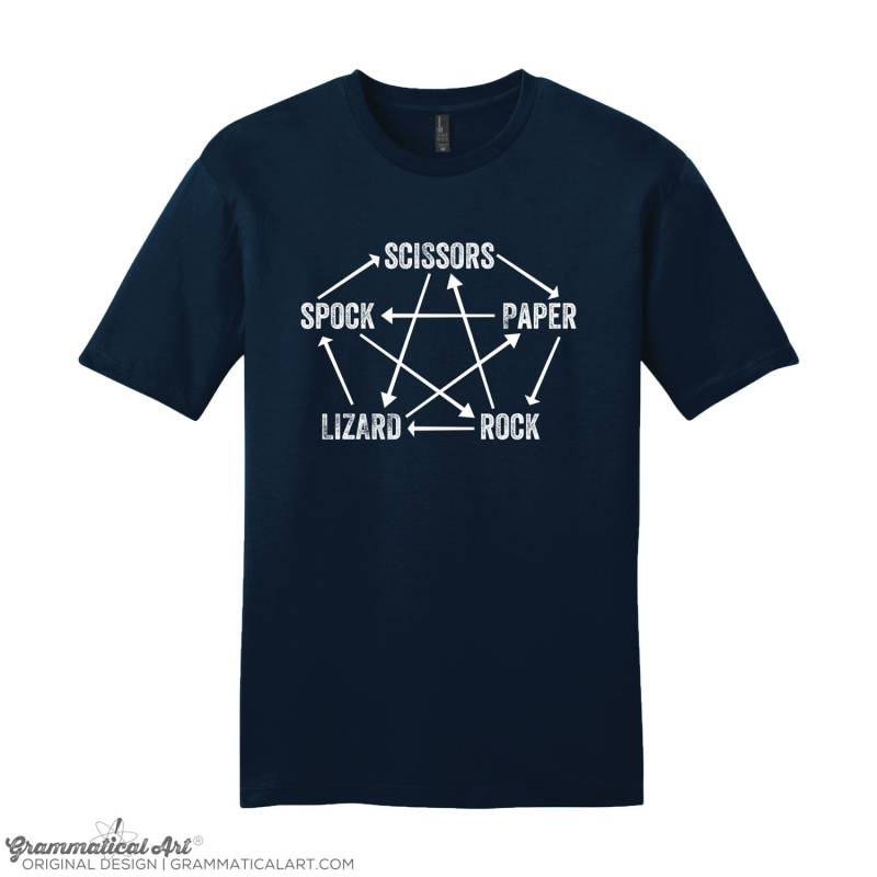 Rock Papier Schere Eidechse Spock Rules Shirt T-Shirt Funny Nerdy Nerd Geschenkideen Geeky Tshirt Herren von GrammaticalArt