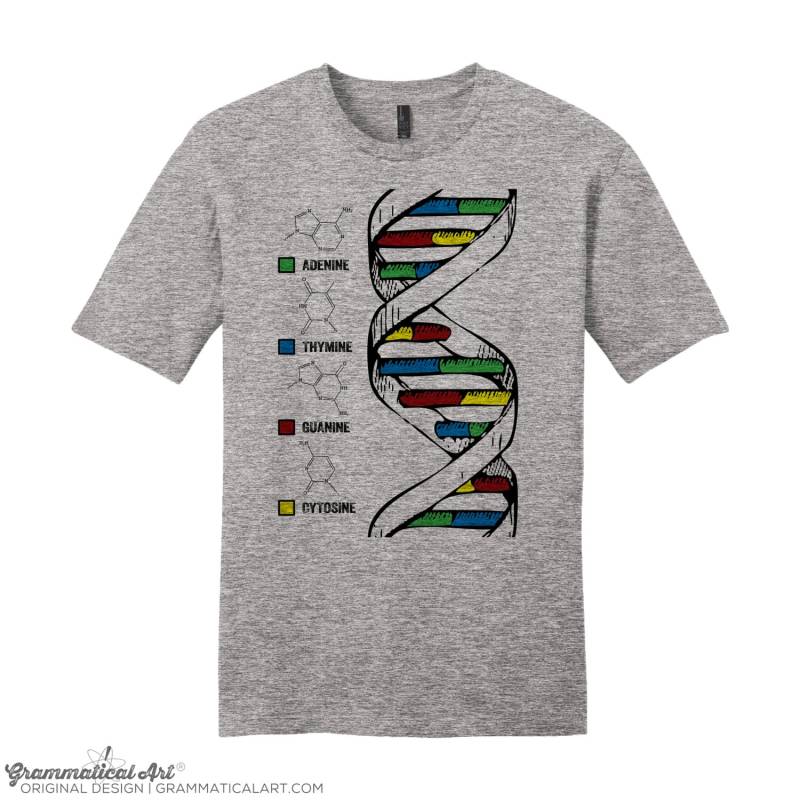 Science Shirt Wissenschaft Lehrer Geschenk Für Tshirt Biologie Chemie Dna Double Helix Buntes Abitur von GrammaticalArt