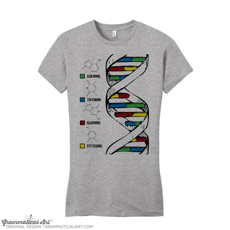 Science Teacher Geschenk Für Lehrer Wissenschaft Tshirt Biologie Shirt Chemie Dna Double Helix Buntes Abschluss von GrammaticalArt