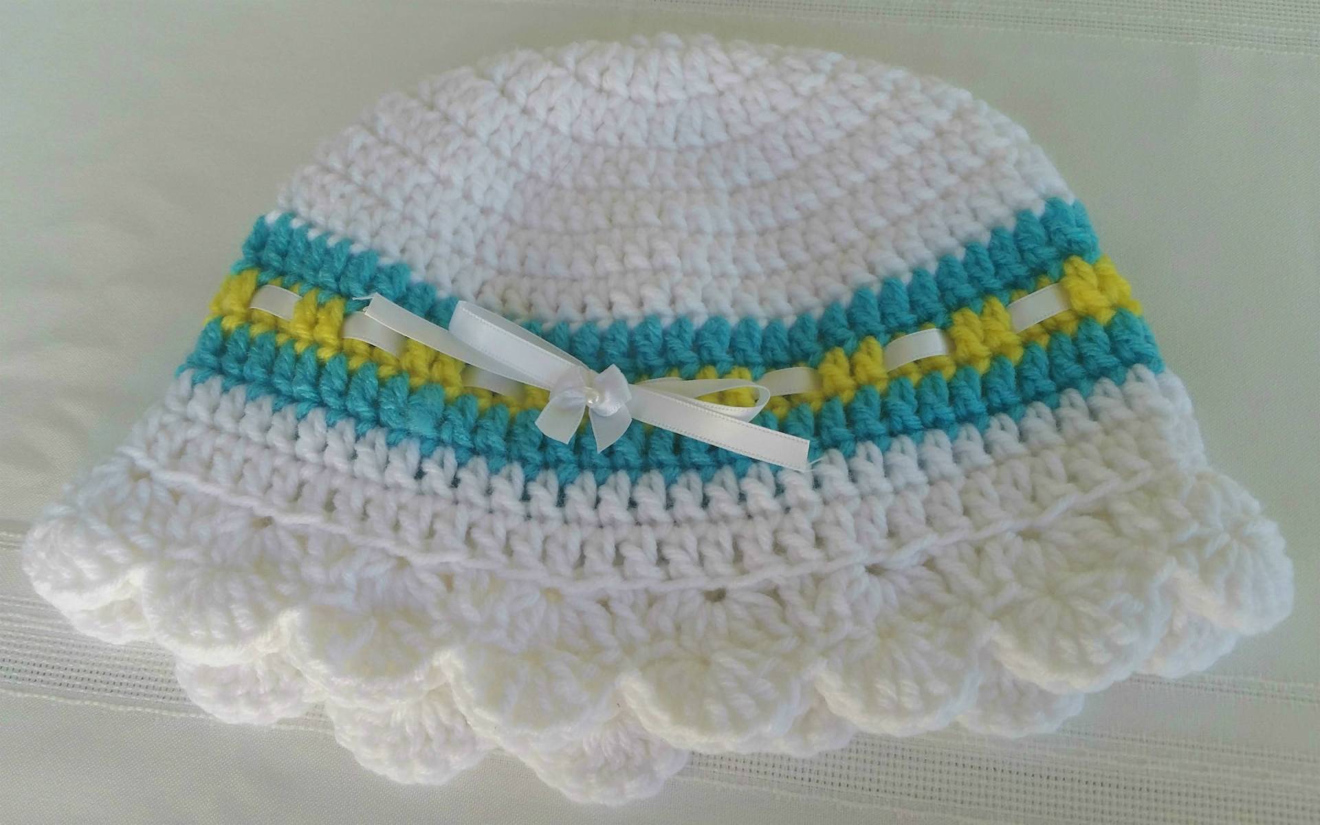 Gehäkelter Sommerhut, Rosa Und Weißer Beanie, Weiße Sonnenmütze, Sonnenhut, Frühlingshut, Kinderhut, Krempenhut, Blumenmütze Gehäkelter Sommerhut, Rosa Und Weißer Beanie, Weiße Sonnenmütze, Sonnenhut, Frühlingshut, Kinderhut, Krempenhut, Blumenmütze von GrammysCustomCrochet