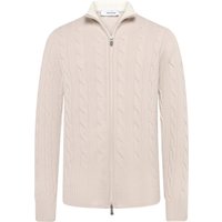 Gran Sasso Zopfstrick-Cardigan aus einem Schurwoll-Mix mit Zip in 48 von Gran Sasso