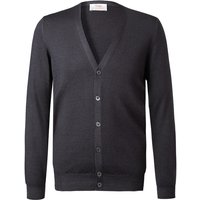 Gran Sasso Herren Cardigan grau Merinowolle unifarben von Gran Sasso