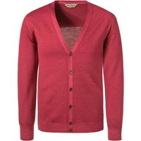 Gran Sasso Herren Cardigan rot Schurwolle unifarben von Gran Sasso