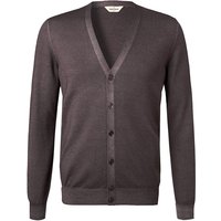Gran Sasso Herren Cardigan braun Merinowolle unifarben von Gran Sasso