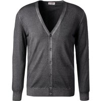 Gran Sasso Herren Cardigan grau Merinowolle unifarben von Gran Sasso