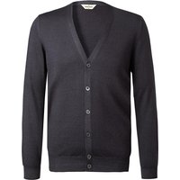 Gran Sasso Herren Cardigan grau Merinowolle unifarben von Gran Sasso