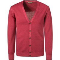 Gran Sasso Herren Cardigan rot Schurwolle unifarben von Gran Sasso