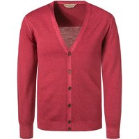 Gran Sasso Herren Cardigan rot Schurwolle unifarben von Gran Sasso