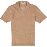 Gran Sasso Herren Polo-Shirt beige Baumwoll-Frottee von Gran Sasso