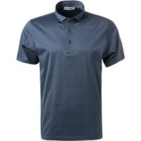 Gran Sasso Herren Polo-Shirt blau Baumwoll-Jersey von Gran Sasso